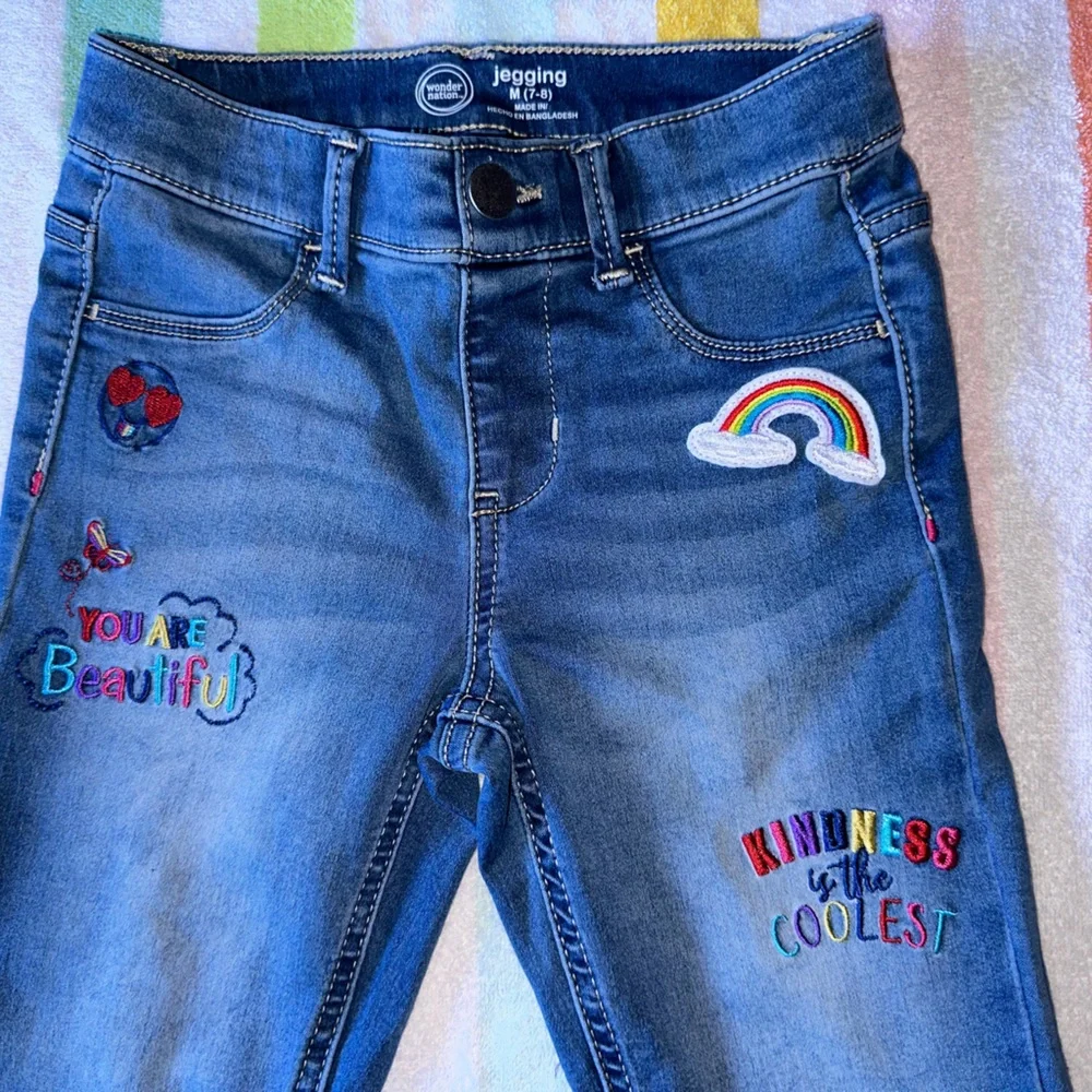 Girl Jegging Jeans size M7-8 - Picture 2 of 3